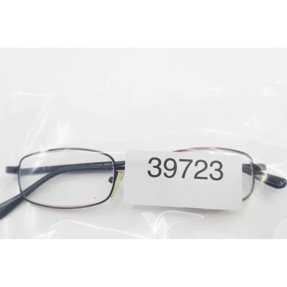 Fission 17 BURG Eyeglasses Burgundy Black Rectangular Frame 49-19-140 Eyewear